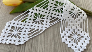 How to Make a Dazzling and Interesting Tile Pattern Crochet Edge Lace Pattern