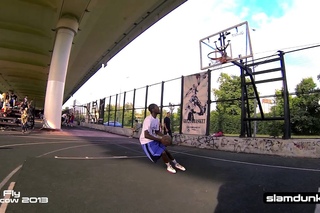 Jus Fly absolutely sick behide the head & under the leg dunk!!!