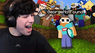 $100,000 If George SURVIVES vs PRO PLAYERS in Minecraft