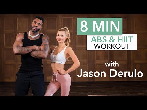 8 MIN AB HIIT WORKOUT with Jason Derulo, No Equipment, Pamela