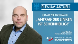 Lars Günther:  Antrag der Linken zum sozialen Wohnungsmarkt ist scheinheilig