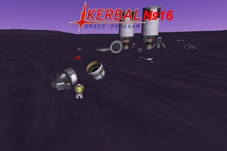 Kerbal Space Program карьера №16(Человек на Gilly и спутник на Дюне)