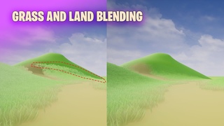 Unreal Stylized Landscape and Grass Materials - Grass Color Blending