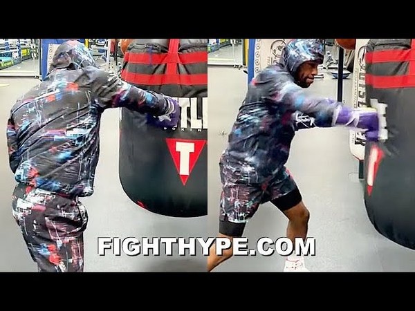 FLOYD MAYWEATHER CHOPS DOWN LOGAN PAUL TRAINING CAMP; SHARPSHOOTING KO PUNCHES ON MASSIVE HEAVY
