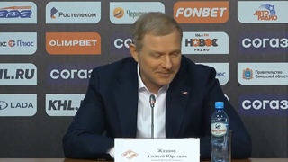 Тренер Спартака Алексей Жамнов после матча против ХК Лада в 30-м туре КХЛ-23/24
