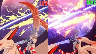 Honkai Impact Ultimate in Maxed graphic Setting vs Lowest