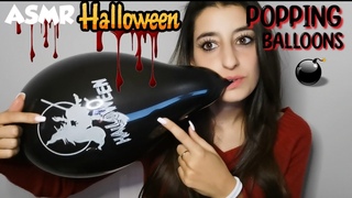 ASMR halloween |   BLOW TO POP HALLOWEEN BALLONS 🎈🎃 | @Lauri ASMR