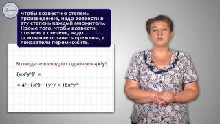 Алгебра 7 Умножение одночленов  Возведение в степень