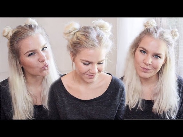 Space Buns In 3 Different Ways Back To School Hairstyles, Shiny Lips