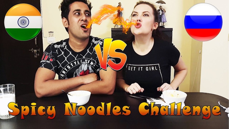Spicy Noodles Challenge India VS Russia, 2x Spicy Noodles, Life with Russian