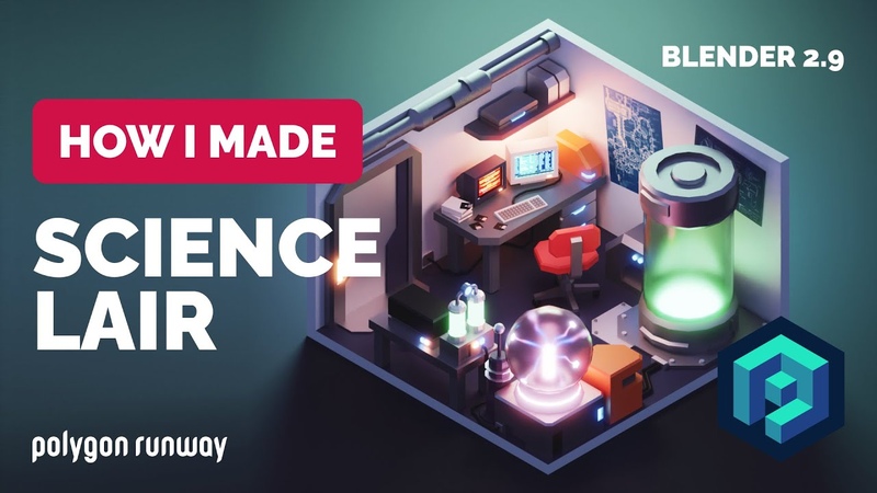 Scientists Lair in Blender 2. 9 3 D Modeling