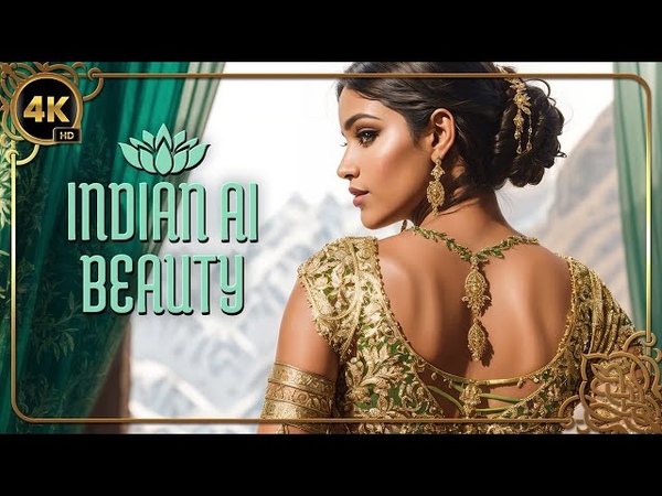 4 K Indian AI Lookbook Model: Feminine backs while wearing cholis and