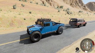 BeamNG drive перетягивание каната модели Hammer vs Toyota Land Cruiser