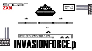 Gameplay of Invasion Force for the ZX81