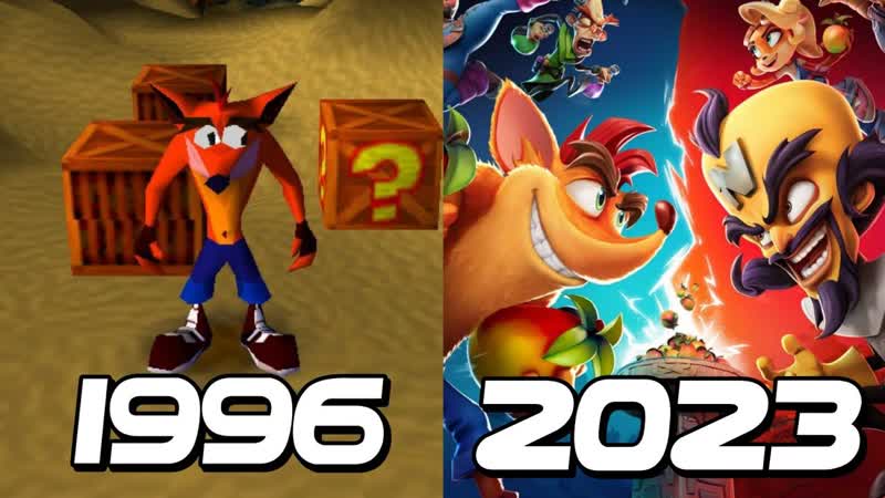Эволюция серии игр Crash Bandicoot (1996