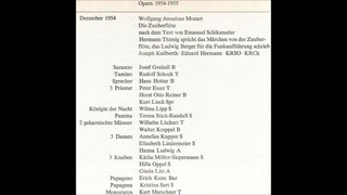 Mozart “Die Zauberflöte“ Joseph Keilberth 1954