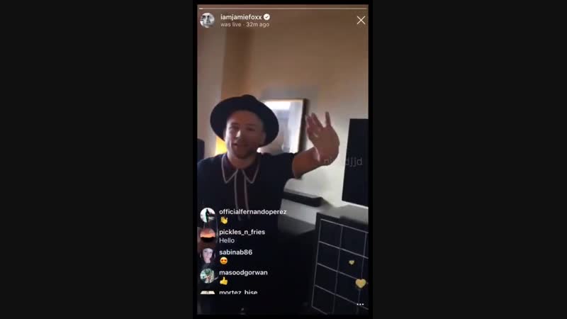 Jamie Foxx Instagram story from Tarons
