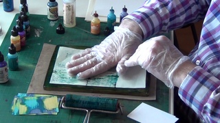 Marbling with the Gelliplate and Alcoholink.