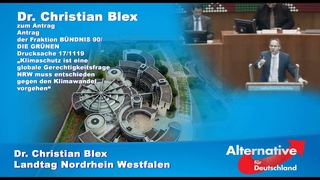 Dr. Christian Blex spricht am  zum Antrag der Grünen TOP 4