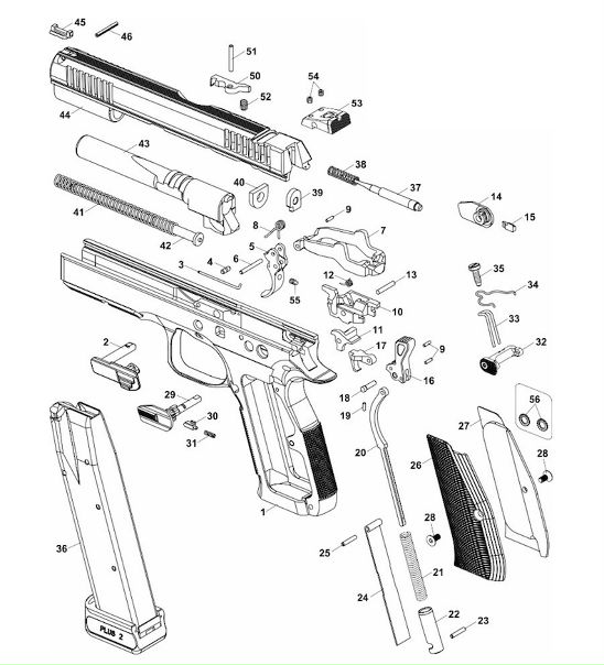 Схема сборки пневматического пистолета. Схема пистолета cz-75. Пистолет (KJW) cz Shadow 2. Пневматический пистолет ASG cz Shadow 2 взрыв схема. Cz 75 взрыв схема.