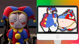 Pomni Reaction to FAT Fanarts - The Amazing Digital Circus animation