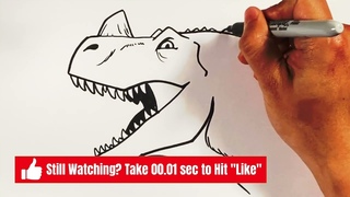 EASY How to Draw JURASSIC WORLD - CERATOSAURUS HEAD