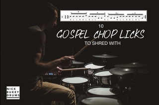 10 Gospel Chop Licks to Shred with - Drum Lesson By Nick Bukey Advanced Sextuplet Chops