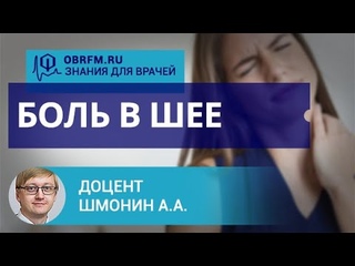 Доцент Шмонин А.А.: Боль в шее