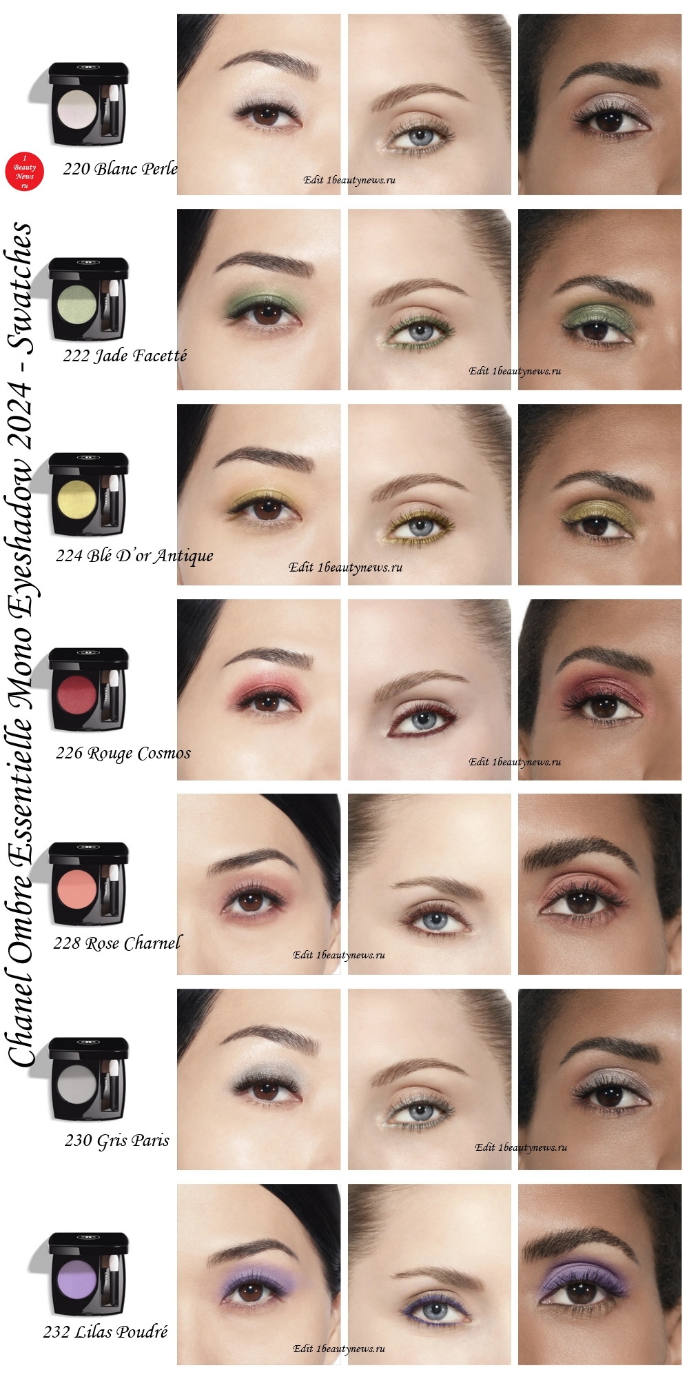 Chanel Ombre Essentielle Mono Eyeshadow 2024 - Swatches Chanel Ombre Essentielle Mono Eyeshadow 2024 - Swatches