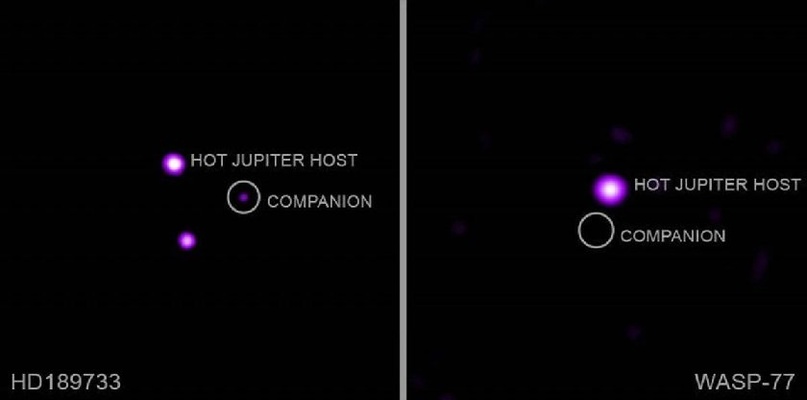 Рентгеновское изображение системы HD189733 и WASP-77 / НАСА