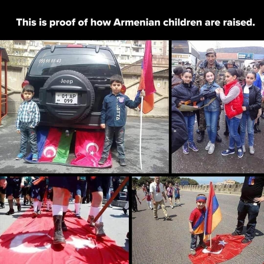 Топчут флаг Азербайджана