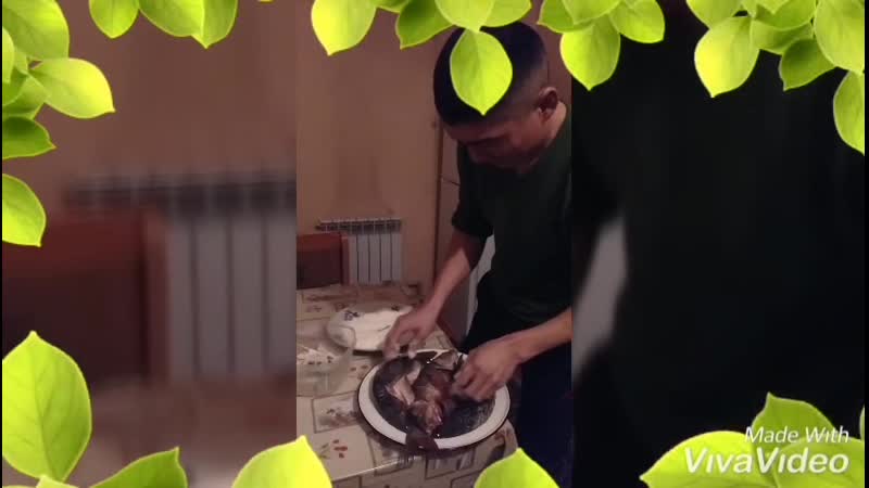 Балык куырып жатканда