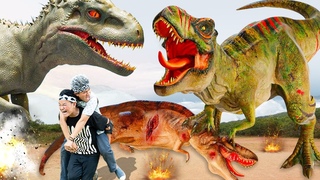Elephants Best Action Movies Dinosaur (2023) | T-rex Attack | Jurassic Park 19 | Dinosaur |
