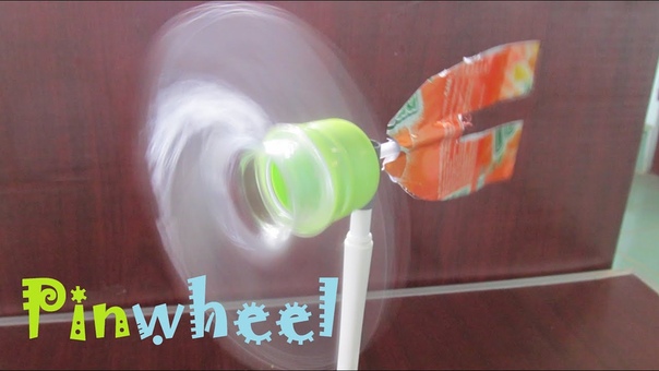 How to make a very simple Pinwheel using Plastic Bottle Making