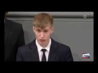 Выступление школьника Коли из Нового Уренгоя в Бундестаге (Германия)