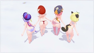 Genshin Girls Ghost Dance MMD 4K 60fps